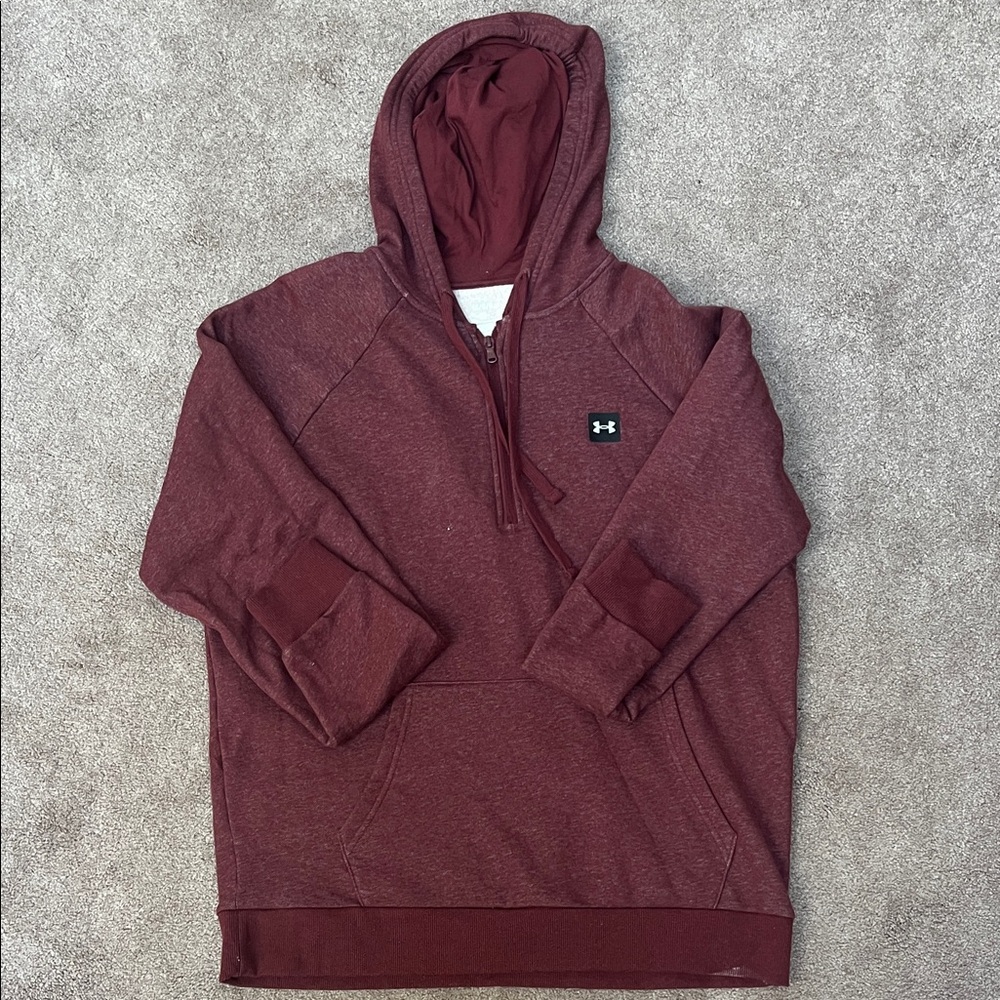 Under Armour Men's Maroon Zip-Up Sweater